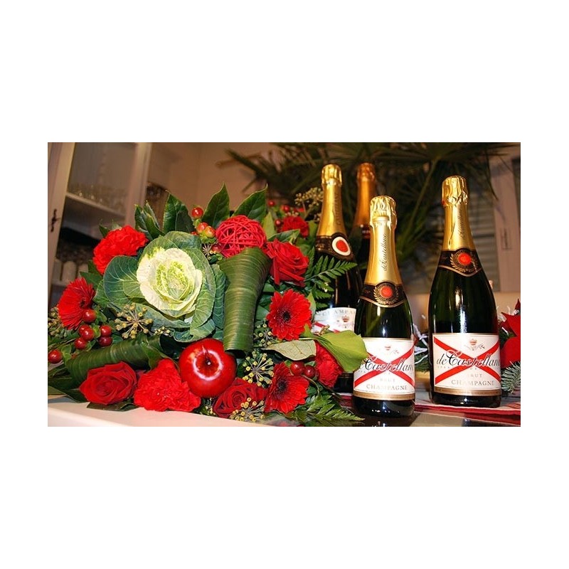 Pack champagne floral - Déclaration d'amour Pack champagne floral - Déclaration d'amour